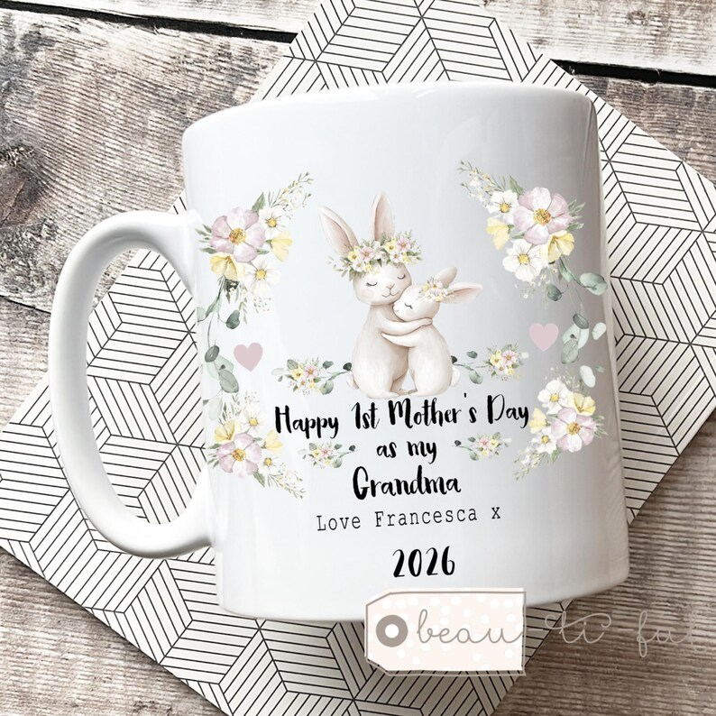 Personalized First Mother’s Day Mug – Best Mummy Gift, Custom Coffee Cup for New Mom or Nanny