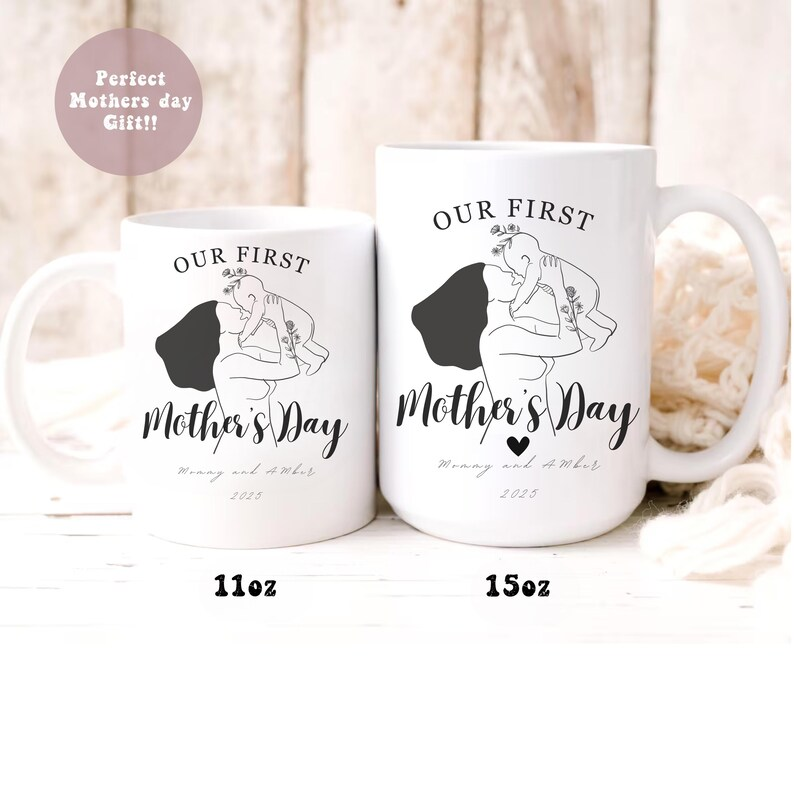 Personalized First Mother's Day Mug: New Mom Gift