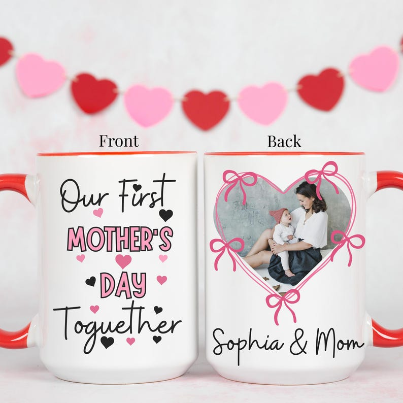 Custom First Mother's Day Photo Mug: Personalized Mom Gift