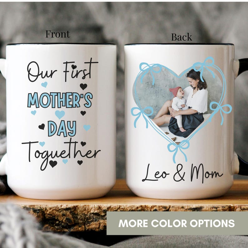 Custom First Mother's Day Photo Mug: Personalized Mom Gift