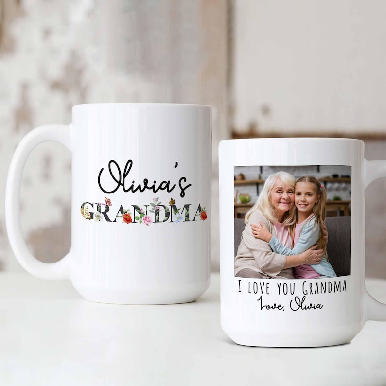 Personalized Grandma Photo Mug – Gift from Grandchild