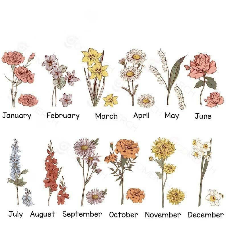 Personalized Grandma's Garden Canvas Prints, Custom Grandma Birth Flower Kids Names Nana Wall Art, Mother's Day Gift For Mom Grandmother