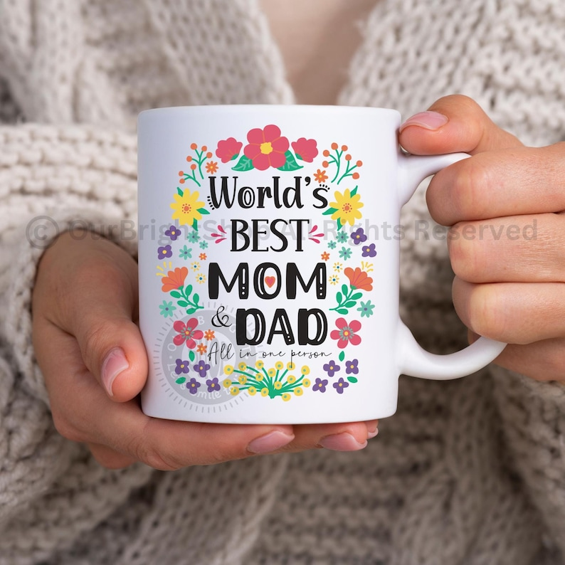 World’s Best Mom Mug – Personalized Floral Mother’s Day Gift