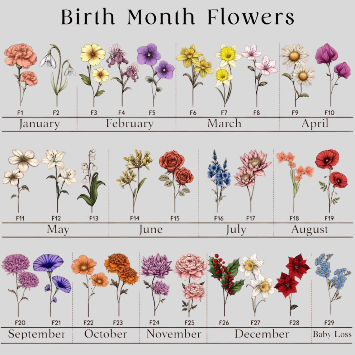 Personalized Mom Birth Flower Suncatcher Stained Glass Window Hanging Mother Day Gift