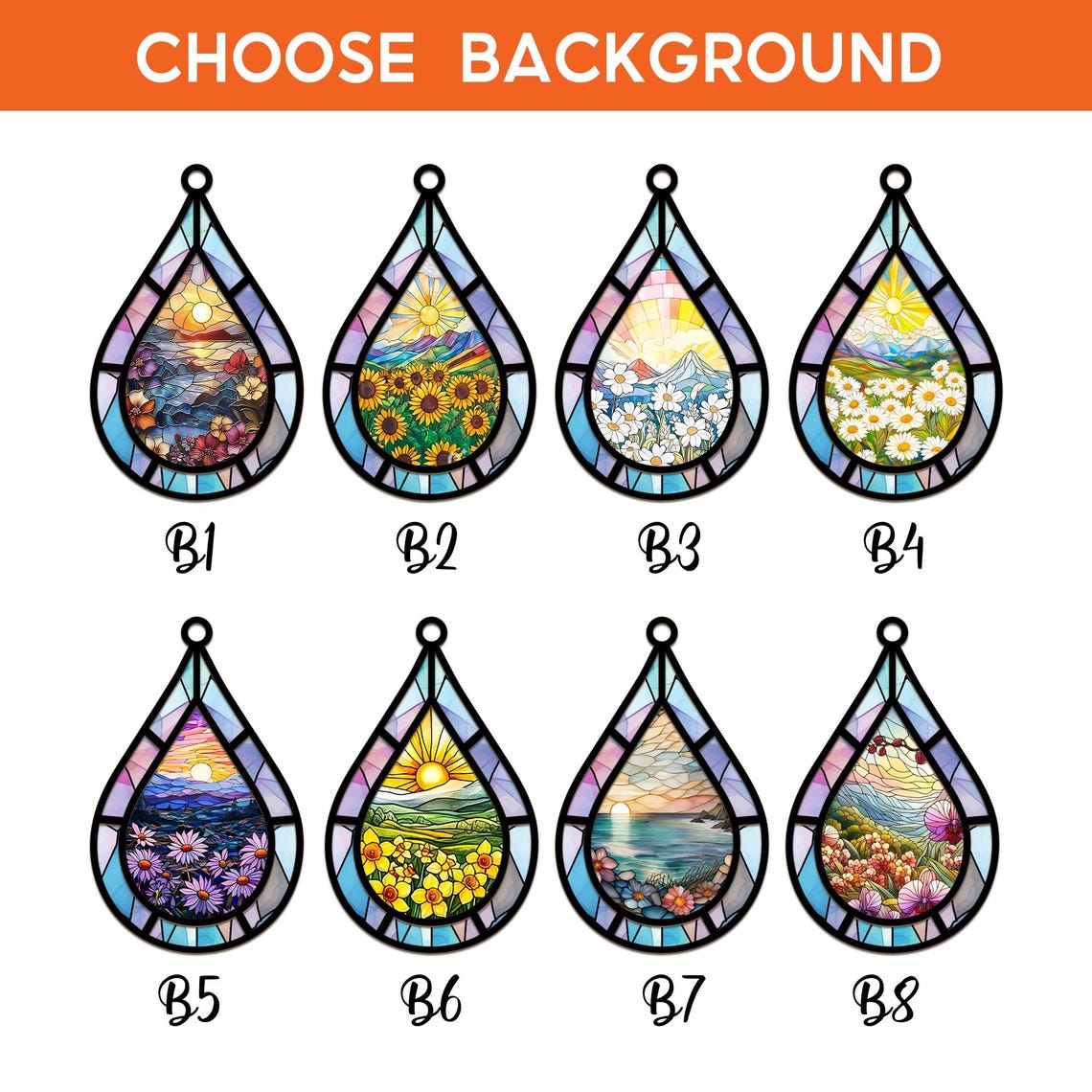 Mother's Day Gift For Mom, Personalized Window Hanging Suncatcher Ornament, Custom Mother and Daughter on Teardrop Suncatcher, Keepsake Gift