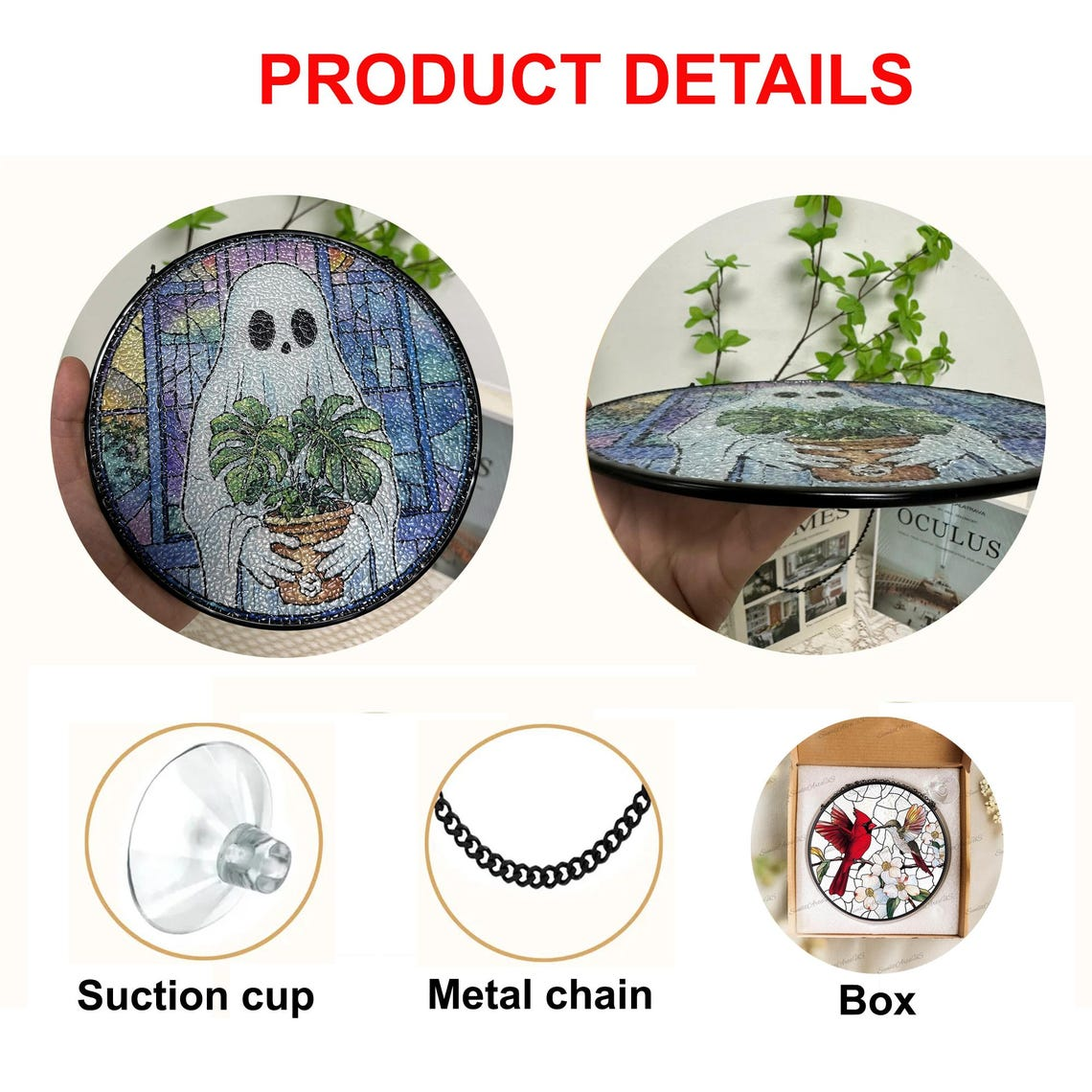 Mother and Daughter Personalized Suncatcher – Custom Floral Stained Glass, Gift for Mom and Daughter, Mother’s Day Gift