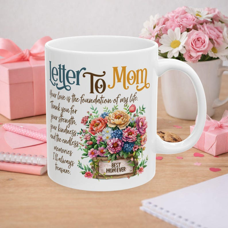 Letter to Mom Ceramic Mug | Sentimental Handwritten Message