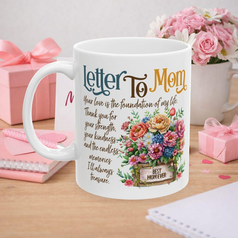 Letter to Mom Ceramic Mug | Sentimental Handwritten Message
