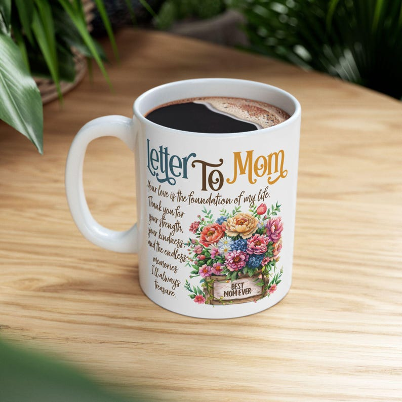 Letter to Mom Ceramic Mug | Sentimental Handwritten Message