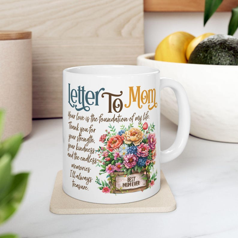 Letter to Mom Ceramic Mug | Sentimental Handwritten Message