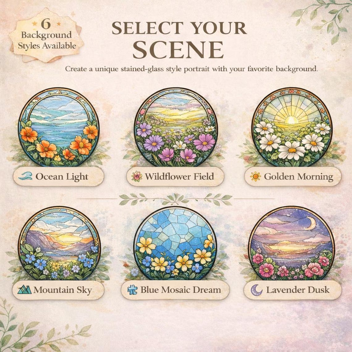 Personalized Mother's Day Stained Glass Flower Garden Suncatcher, Window Hanging Decor