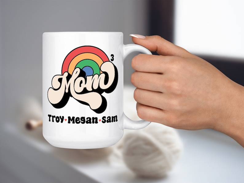 Personalized Mom Mug – Custom Kids’ Names Mother’s Day Gift