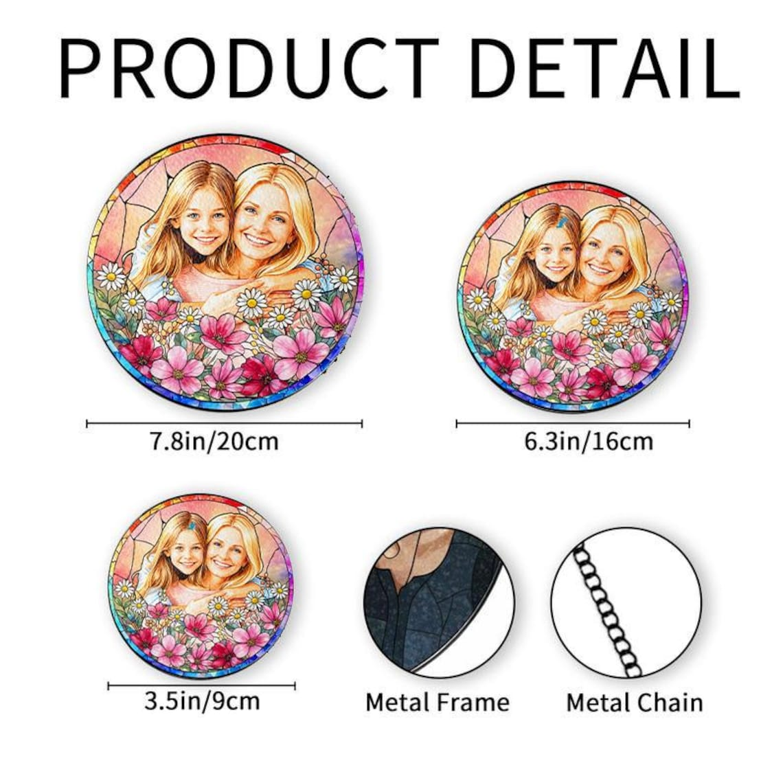 Custom Birth Flower Suncatcher for Mom, Personalized Stained Glass Window Hanging, Unique Mother’s Day Gift from Daughter, Grandma 2026