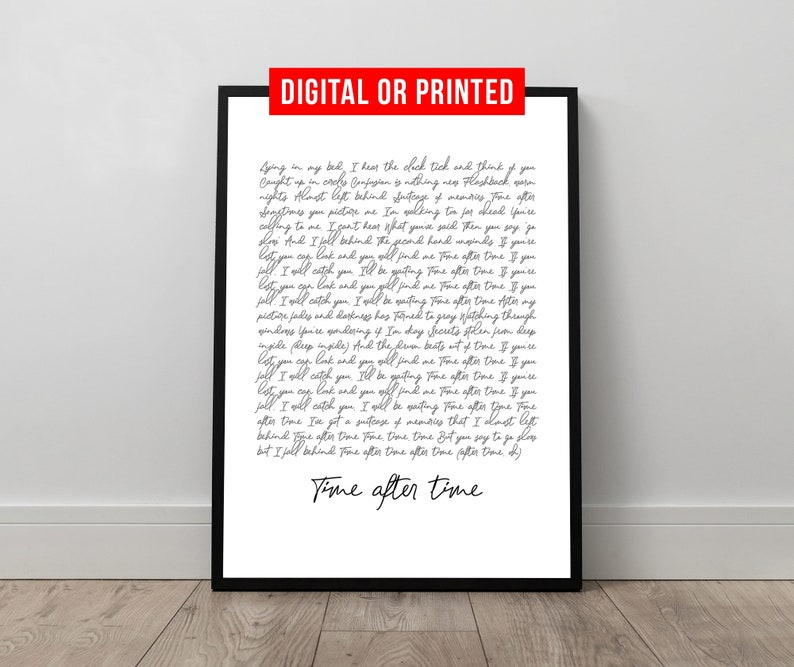 Custom Quote Print Sign Framed Canvas Wall Art Poster Personalized Gifts Printable Calligraphy Print Song Lyrics Printed Valentines Day Gift, Mother's Day Gift.