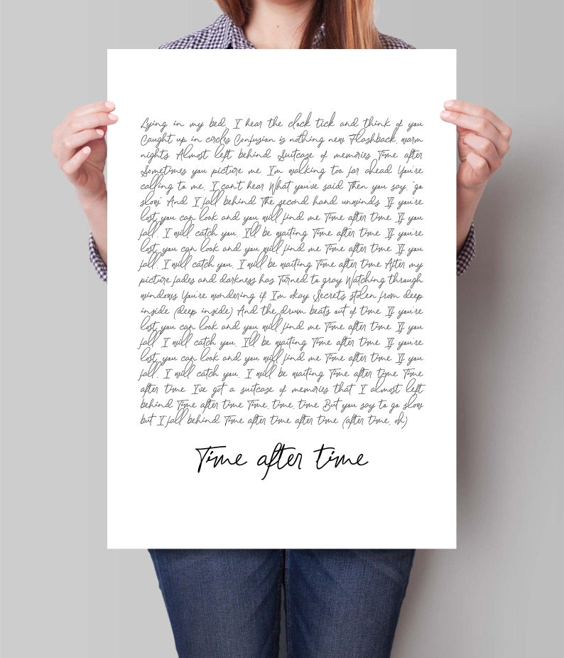 Custom Quote Print Sign Framed Canvas Wall Art Poster Personalized Gifts Printable Calligraphy Print Song Lyrics Printed Valentines Day Gift, Mother's Day Gift.