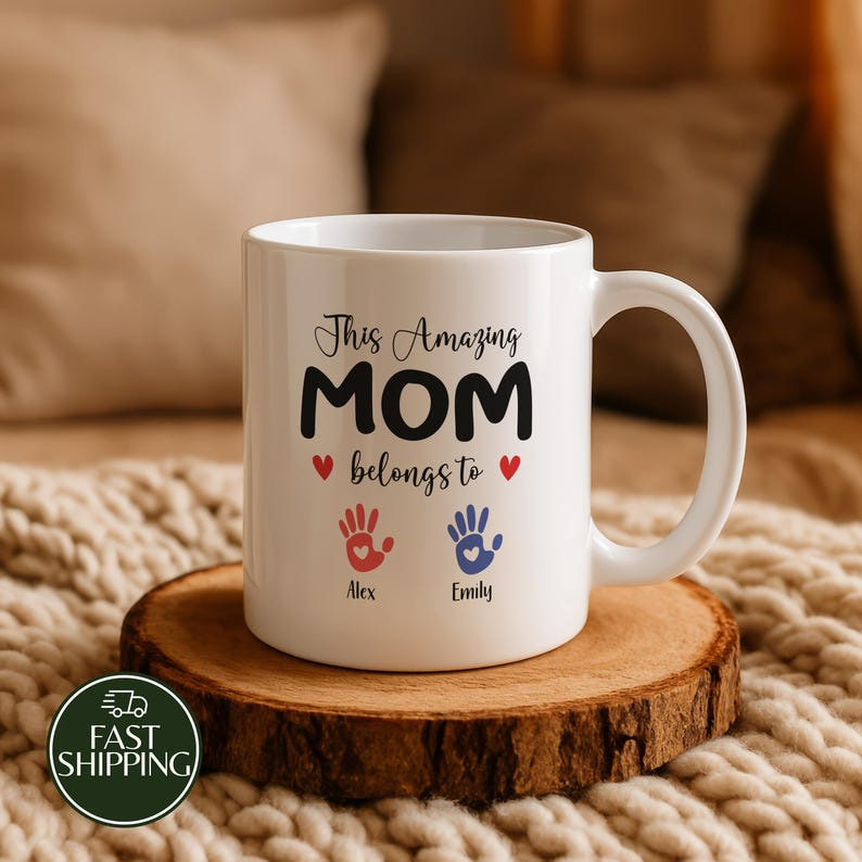 This Amazing Mom Belongs To Mug – Personalized Kids’ Names Gift