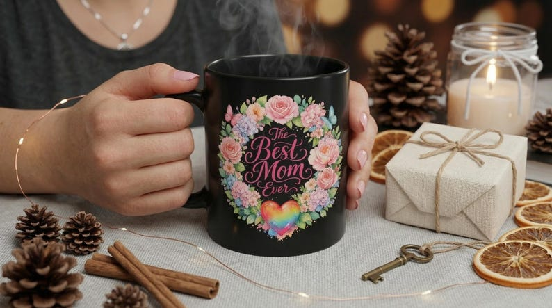 Mom Ever Watercolor Floral Mug, Mother's Day Gift Cup
