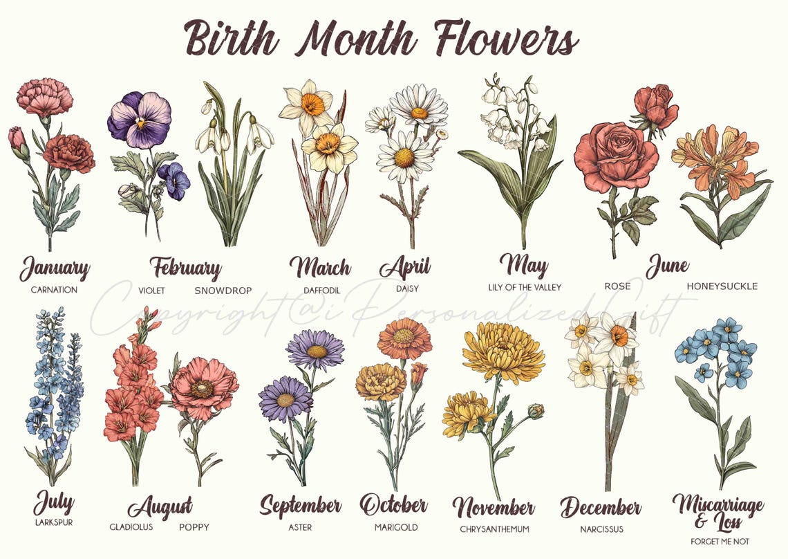 Custom Birth Flowers Glass Suncatcher, Cardinal Birth Flowers Gift, Mom's Garden Gift, Gift For Mom, Gift For Grandma, Flower Glass Art