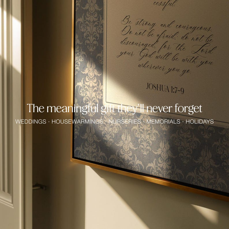 Custom Poem Wall Art | Vintage Bible Verse Canvas | Mother's Day Gift | William Morris Framed Canvas