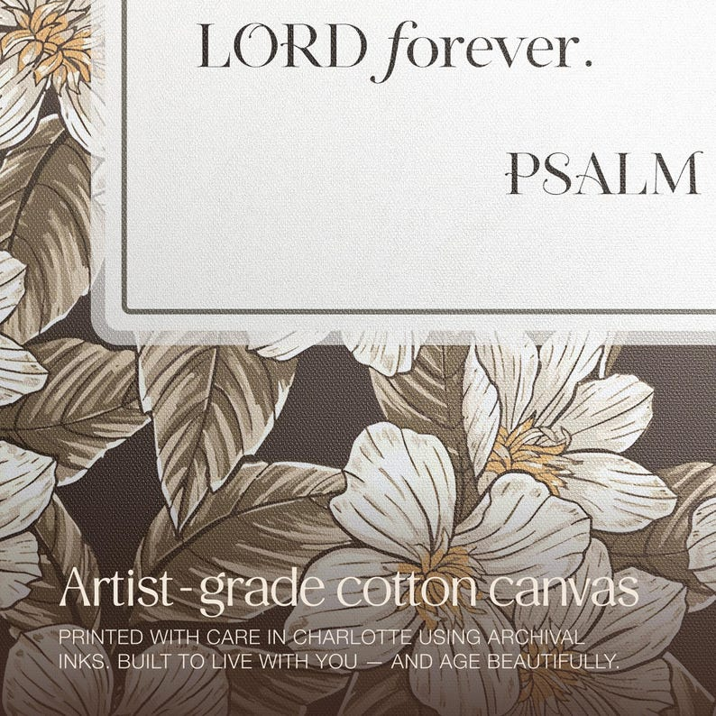 Custom Poem Wall Art | Vintage Bible Verse Canvas | Mother's Day Gift | William Morris Framed Canvas