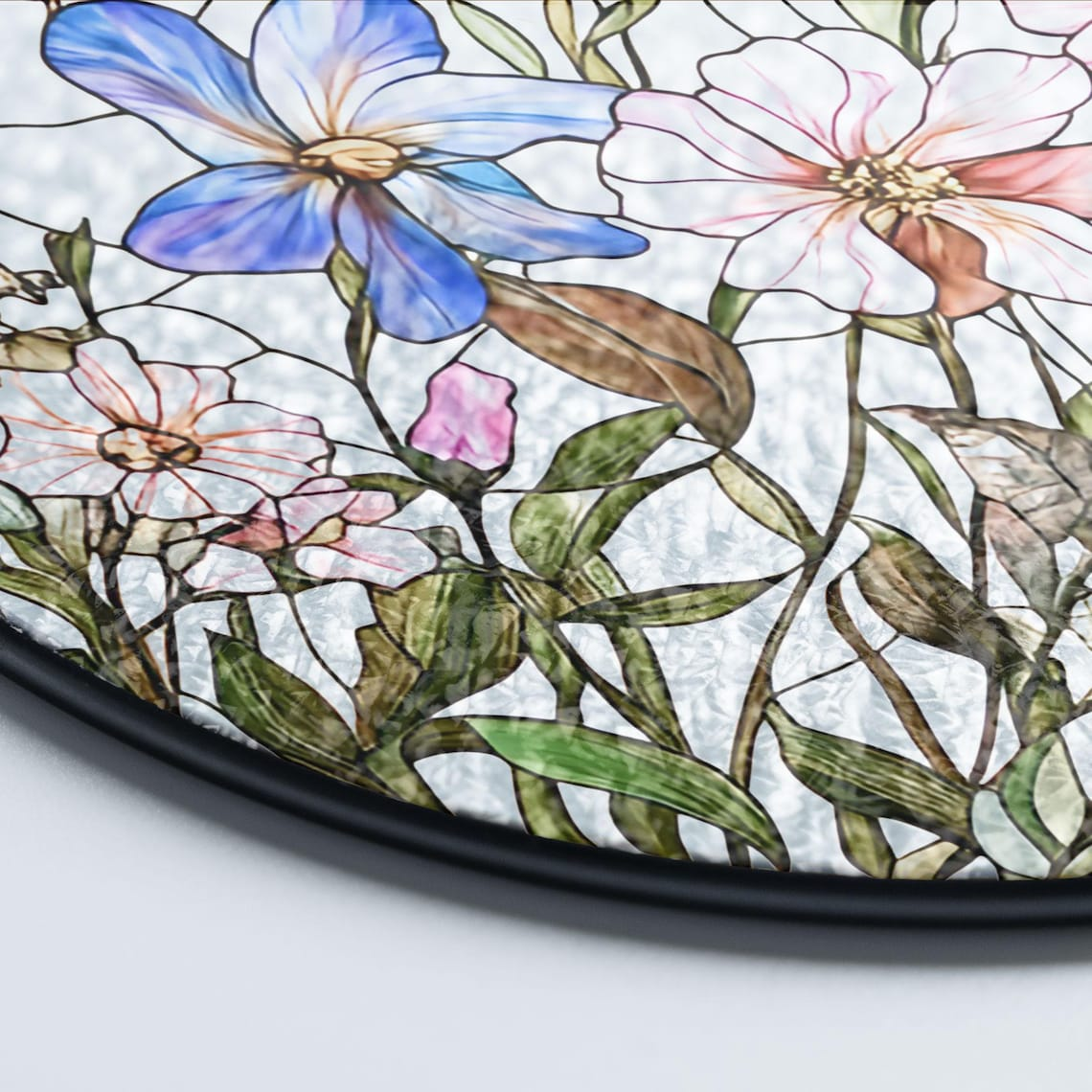 Stained Glass Wildflowers Suncatcher Mother's Day Gift Wildflowers Window Decor Gift For Grandma, Nature Lover Glass Suncatcher Family Gift