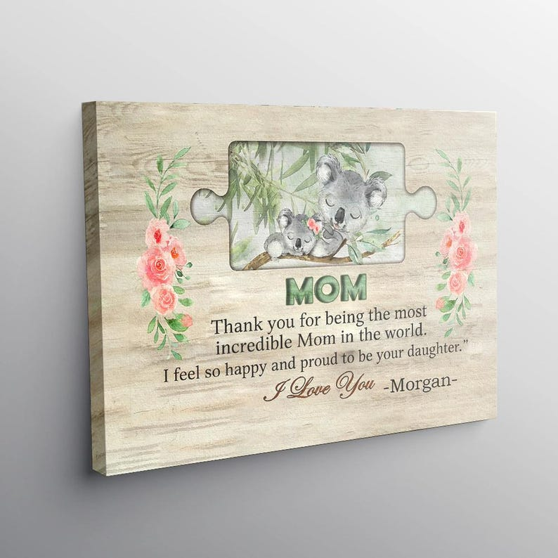 Koala Mom Canvas Print, Mother's Day Gift, Home Wall Art