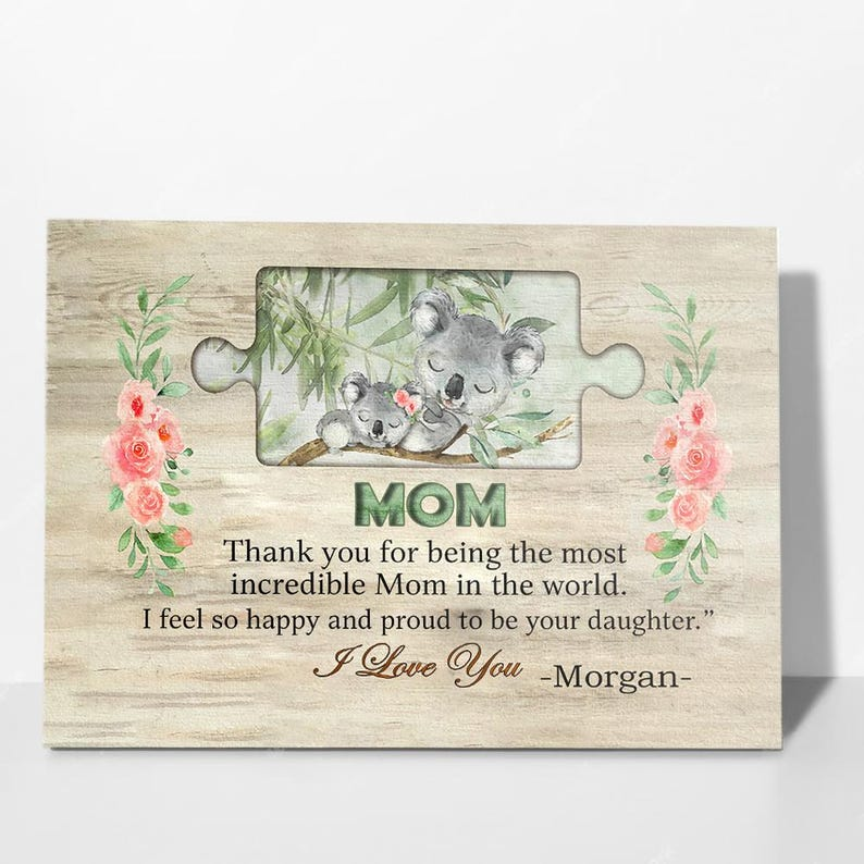 Koala Mom Canvas Print, Mother's Day Gift, Home Wall Art