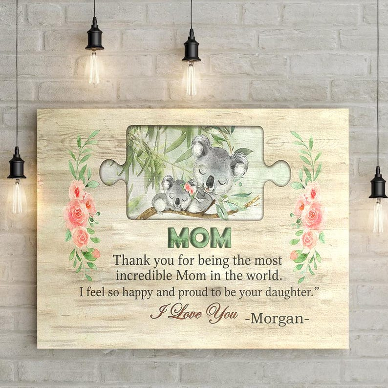Koala Mom Canvas Print, Mother's Day Gift, Home Wall Art