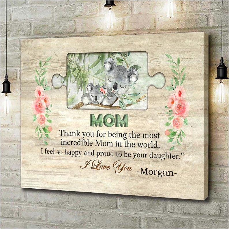 Koala Mom Canvas Print, Mother's Day Gift, Home Wall Art