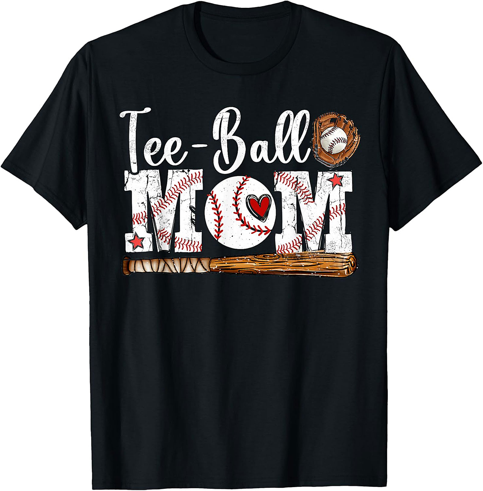 Tee-Ball Mom T Shirt Baseball Graphic Sleeveless Shirt
