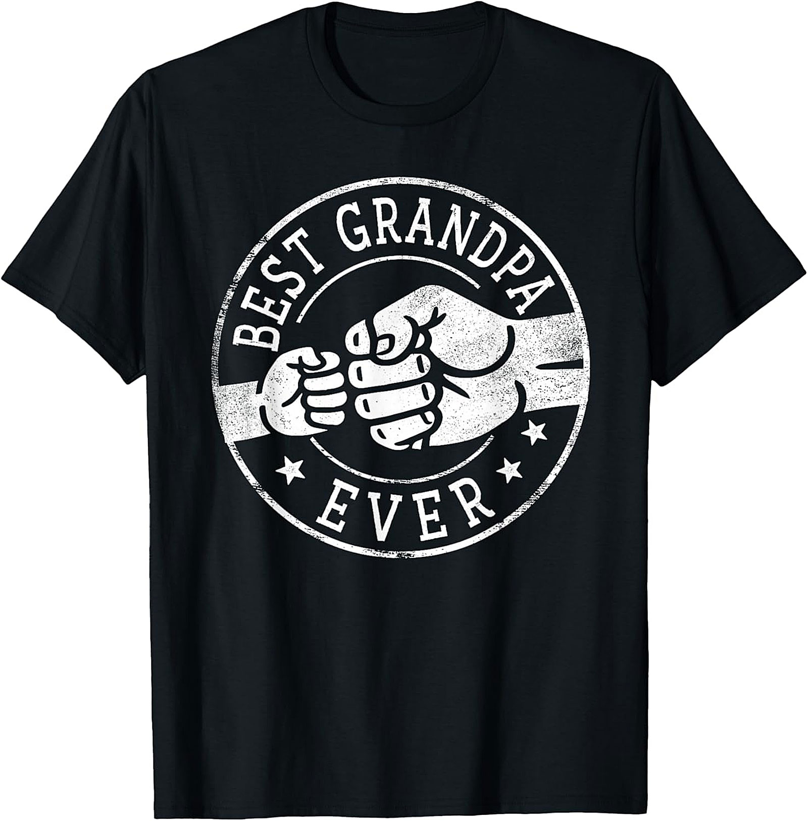 Best Grandpa Ever T-shirt | Fist Bump Graphic Tee Gift