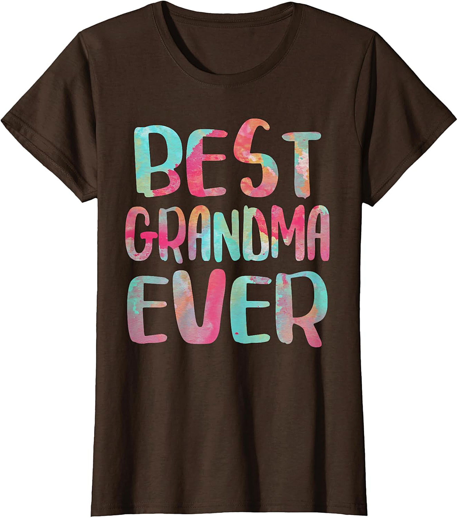 Best Grandma Ever T-Shirt - Colorful Watercolor Graphic Tee