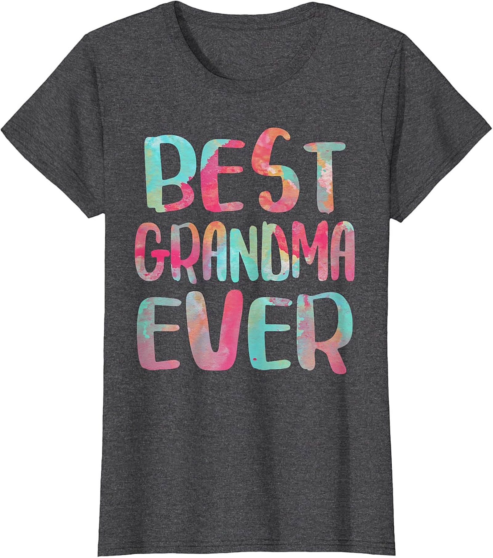 Best Grandma Ever T-Shirt - Colorful Watercolor Graphic Tee