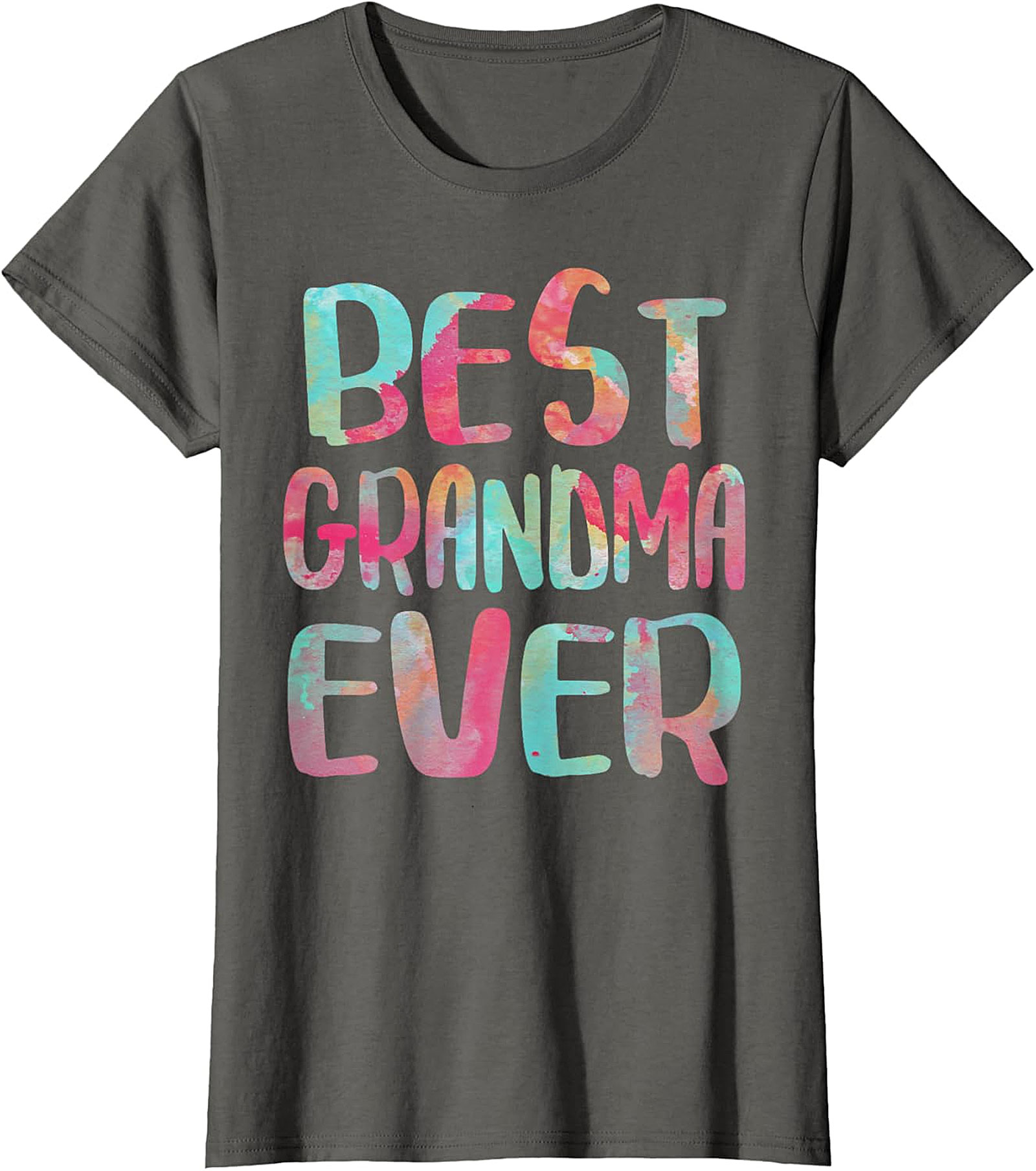 Best Grandma Ever T-Shirt - Colorful Watercolor Graphic Tee