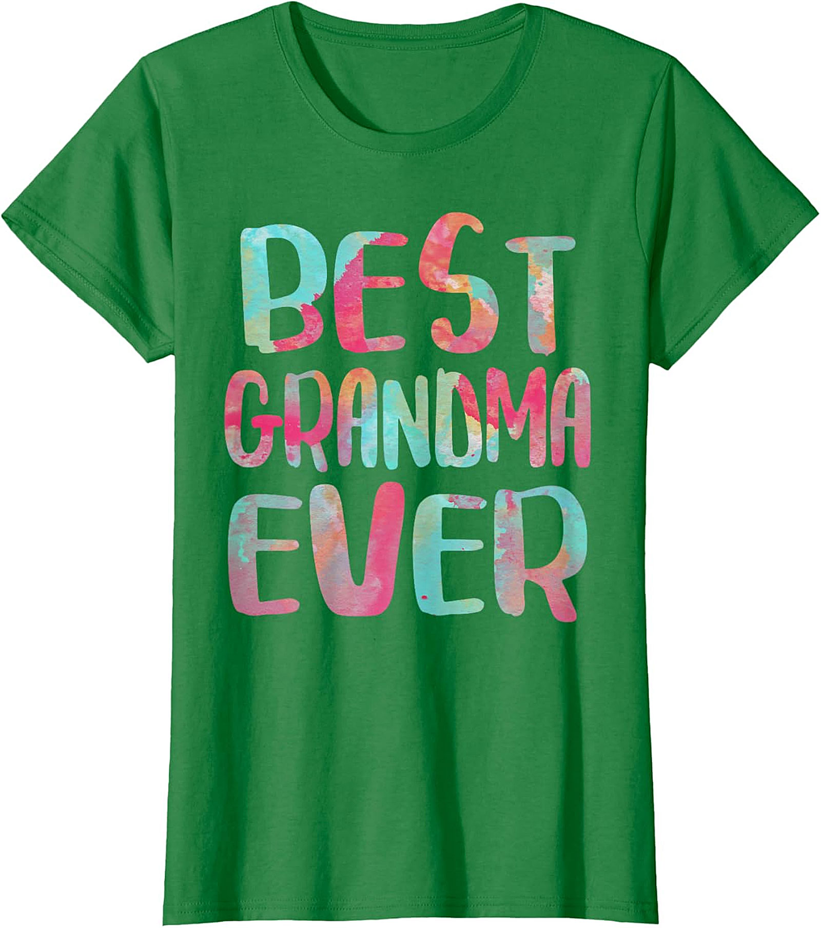 Best Grandma Ever T-Shirt - Colorful Watercolor Graphic Tee