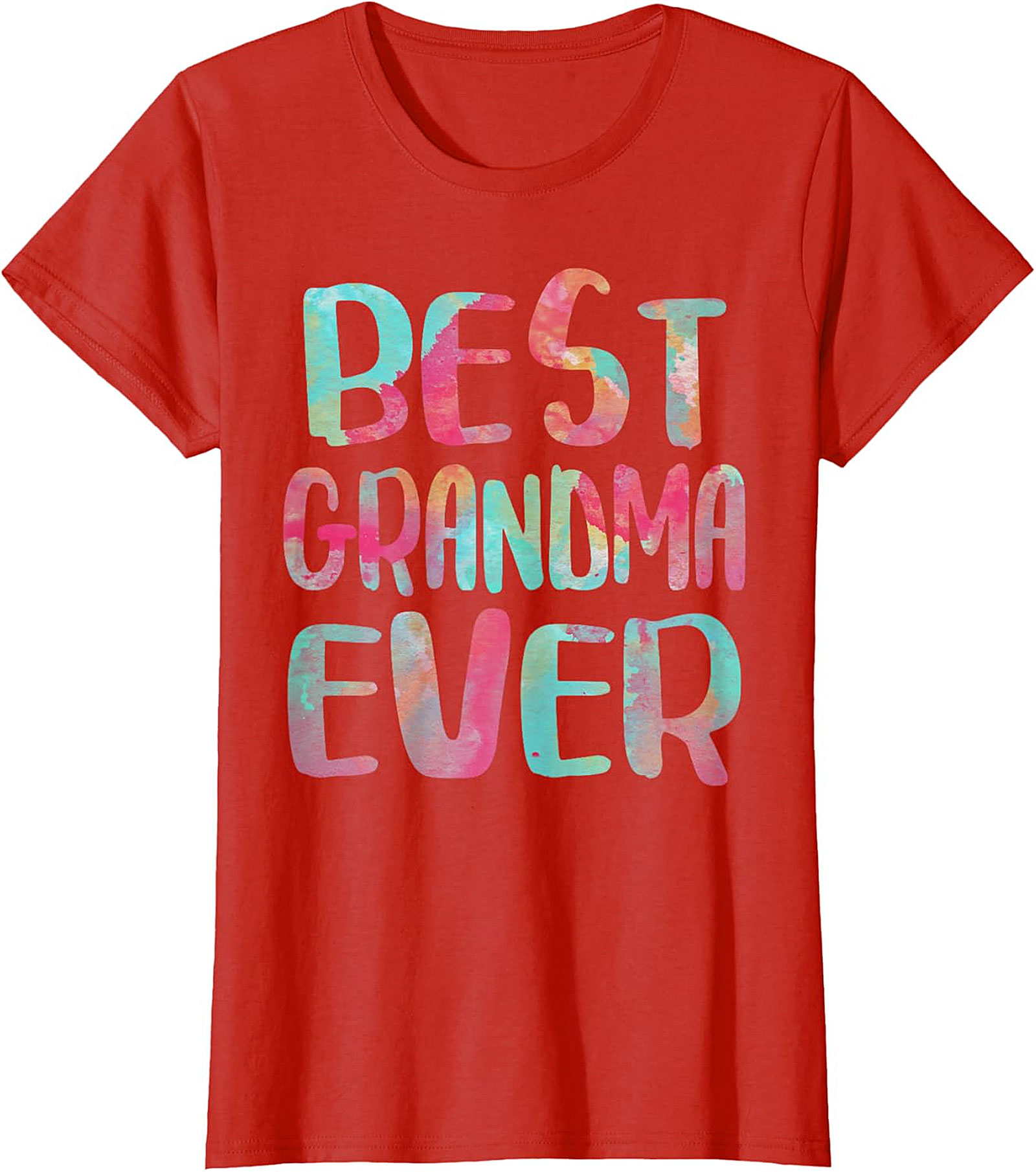 Best Grandma Ever T-Shirt - Colorful Watercolor Graphic Tee