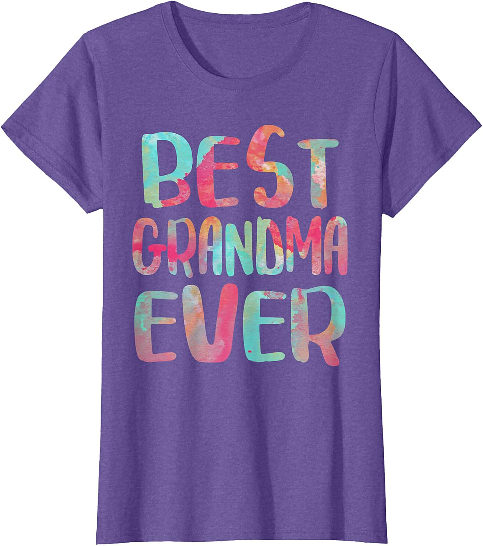 Best Grandma Ever T-Shirt - Colorful Watercolor Graphic Tee