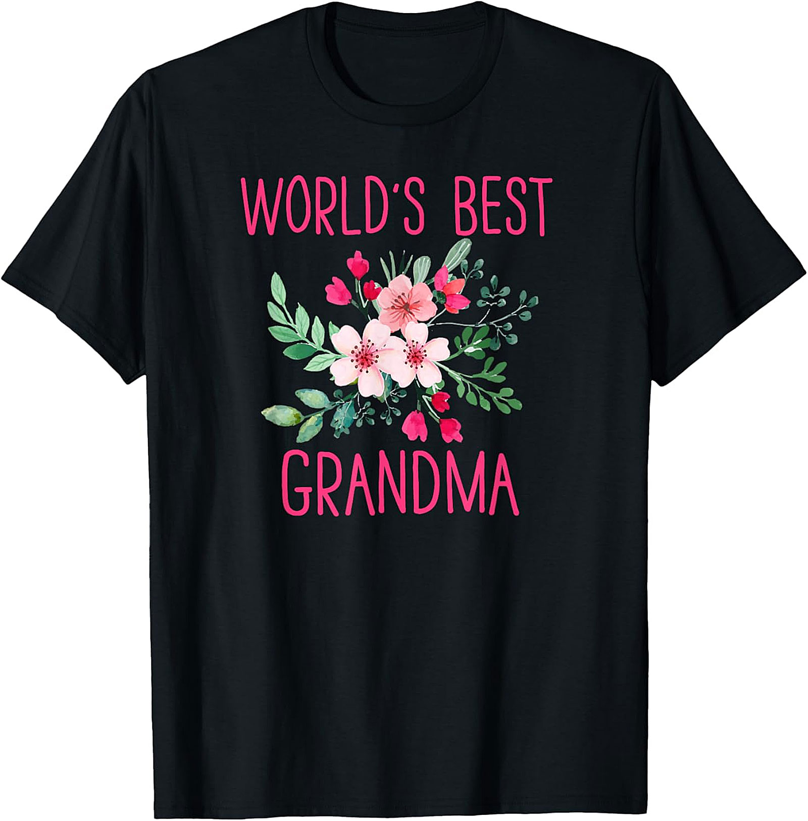 World’s Best Grandma T-shirt | Floral Graphic Tee Gift