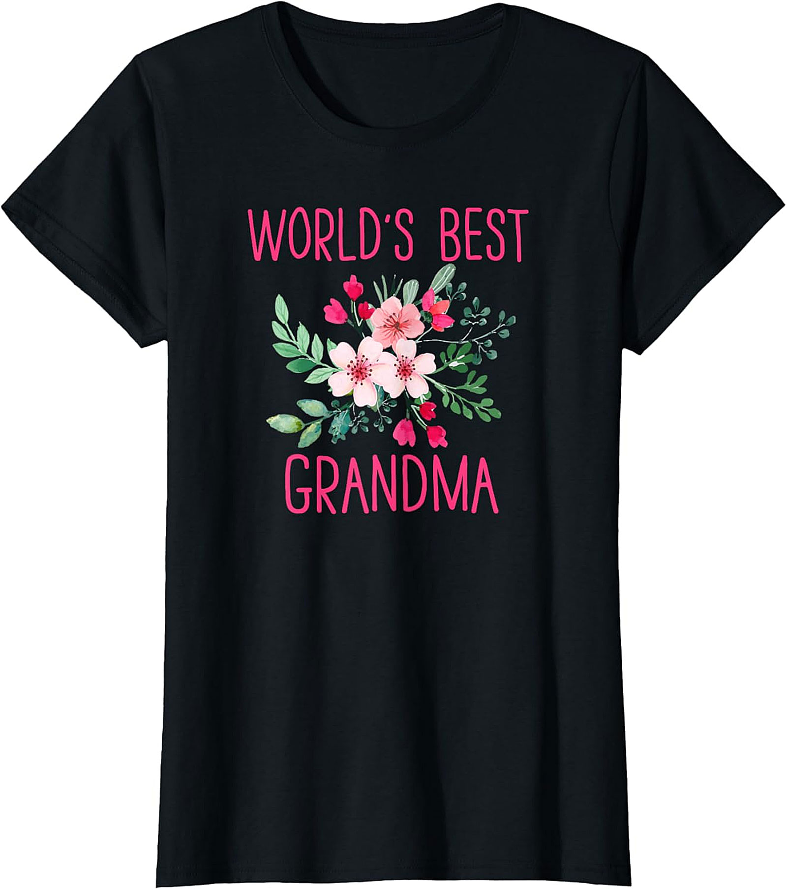 World’s Best Grandma T-shirt | Floral Graphic Tee Gift