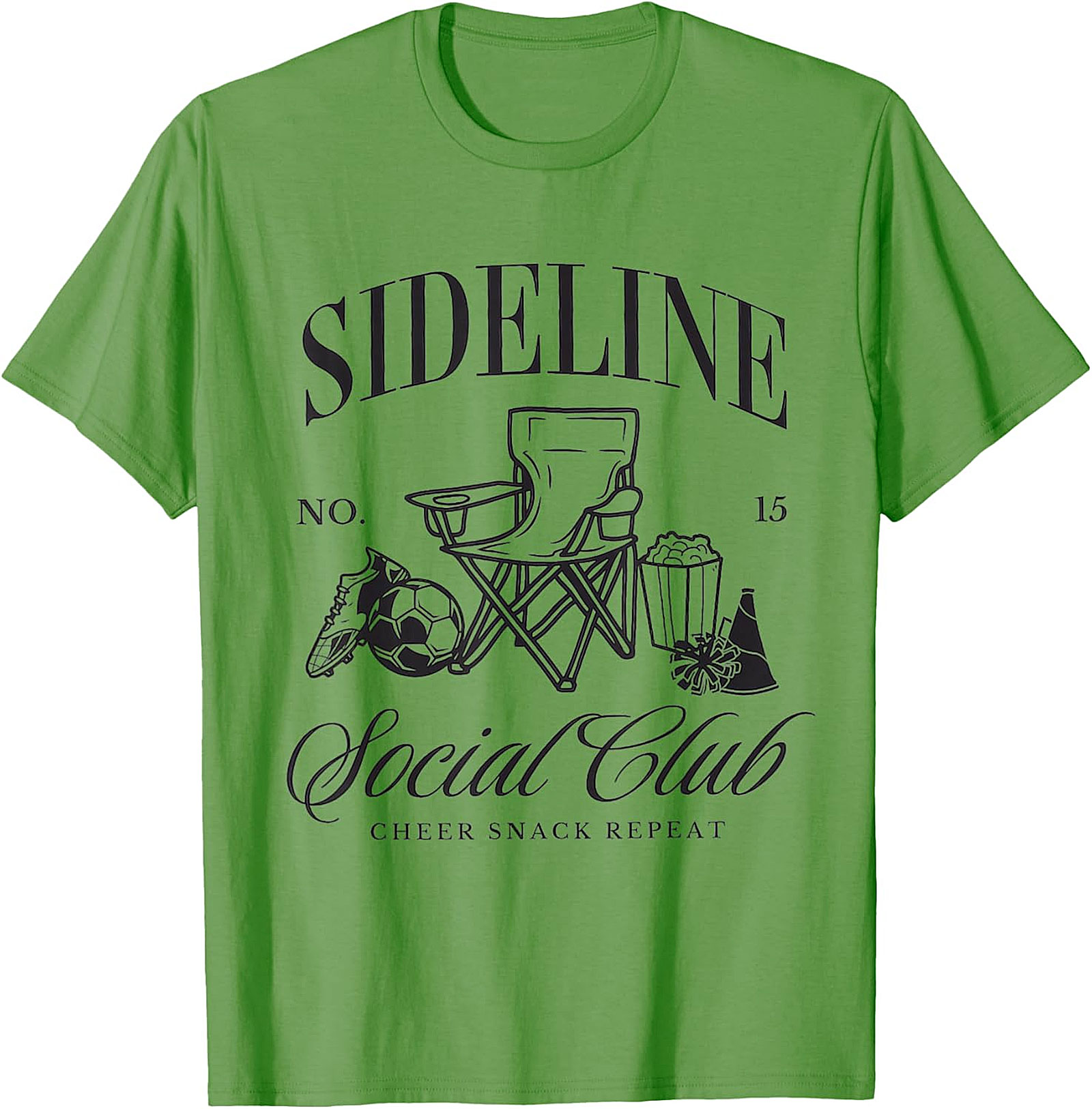 Sideline Social Club T-shirt Cheer Snack Repeat Tee