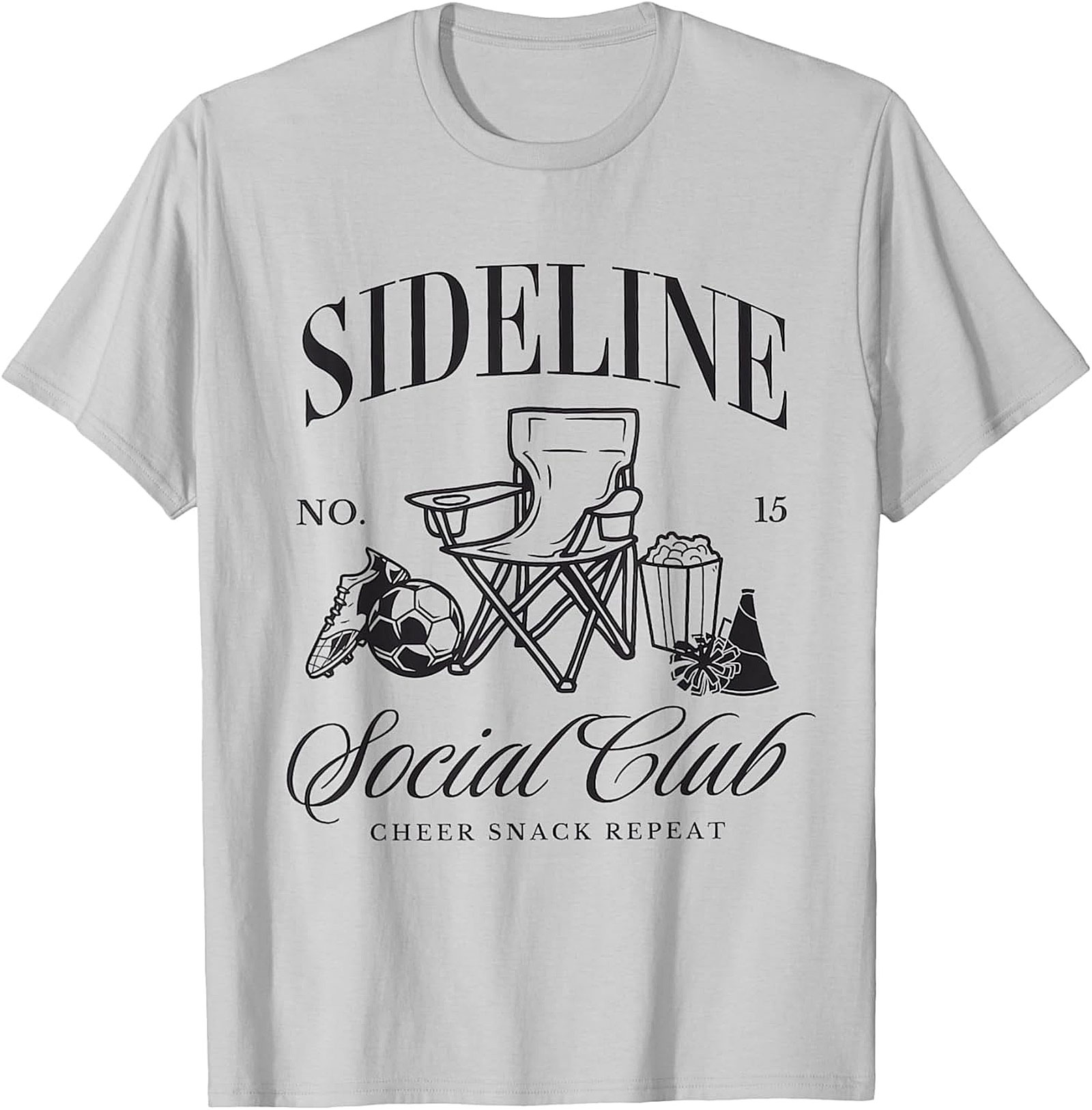 Sideline Social Club T-shirt Cheer Snack Repeat Tee