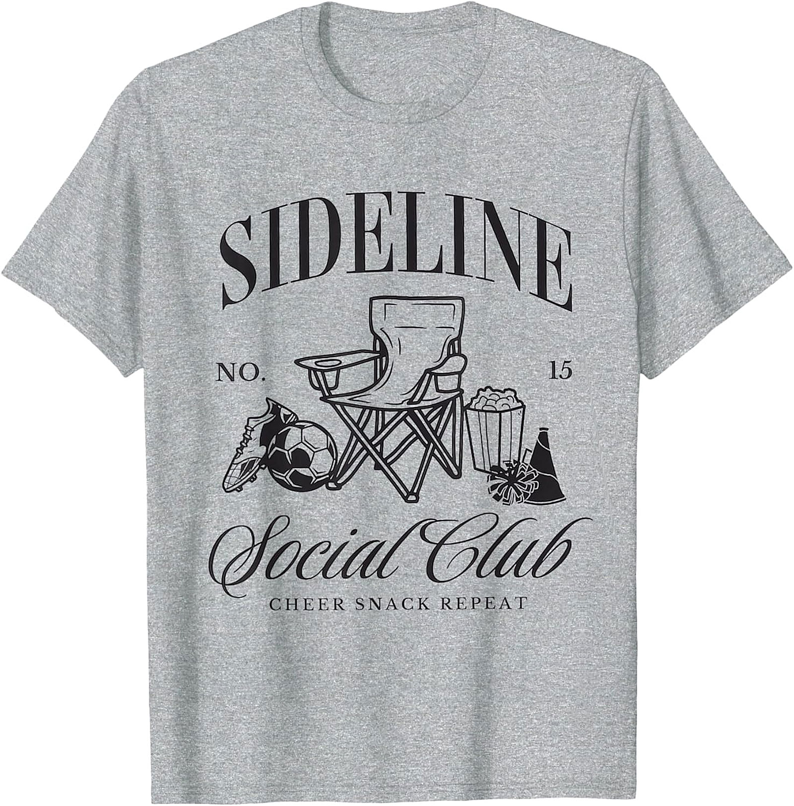 Sideline Social Club T-shirt Cheer Snack Repeat Tee