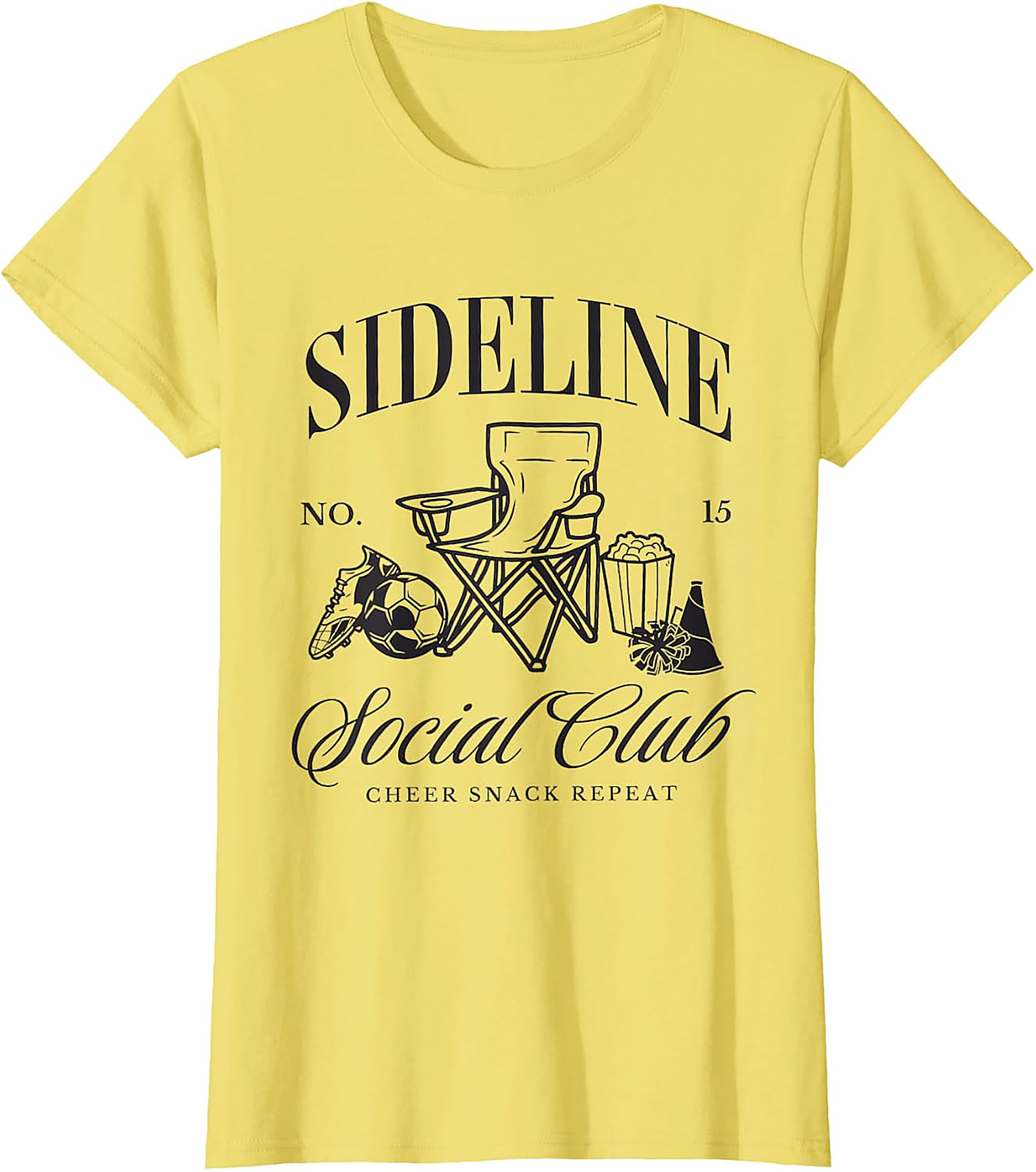 Sideline Social Club T-shirt Cheer Snack Repeat Tee