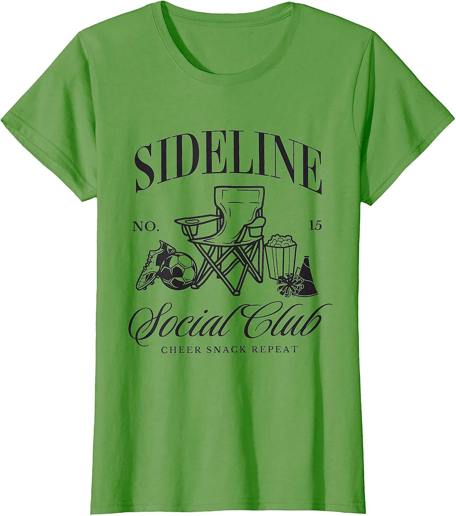 Sideline Social Club T-shirt Cheer Snack Repeat Tee