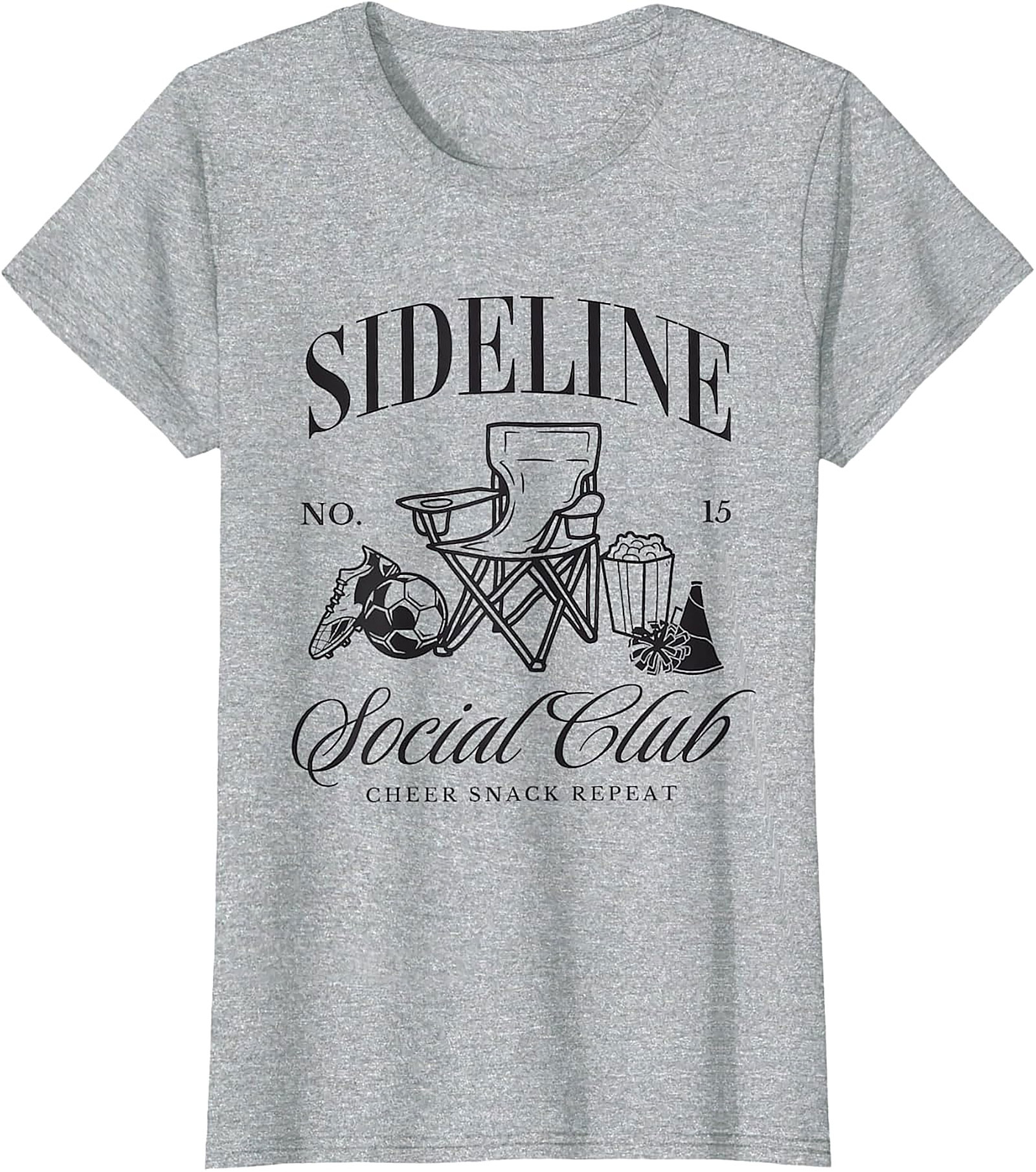 Sideline Social Club T-shirt Cheer Snack Repeat Tee