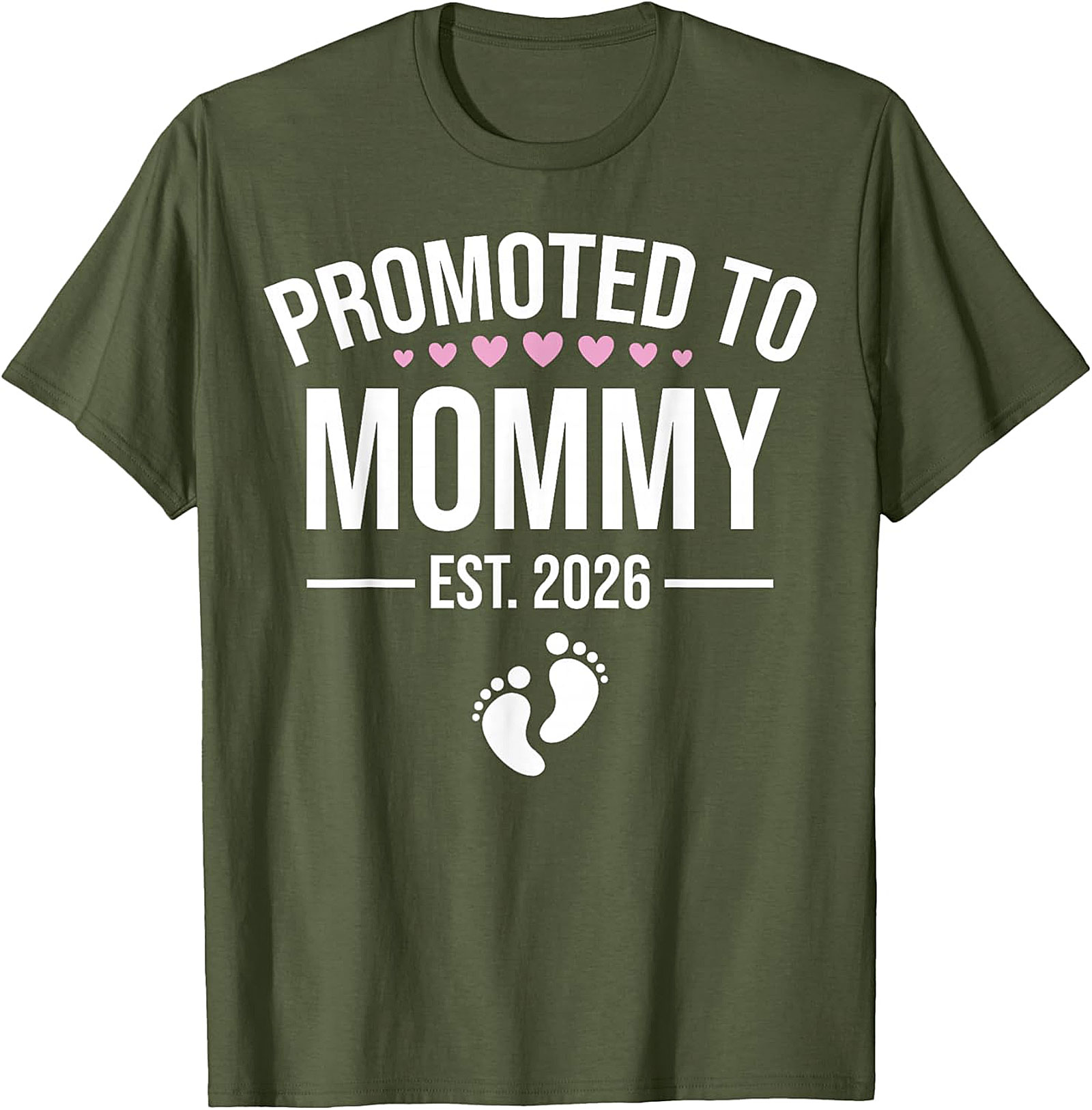  Promoted to Mommy Est. 2026 T-Shirt New Mom Gift Idea