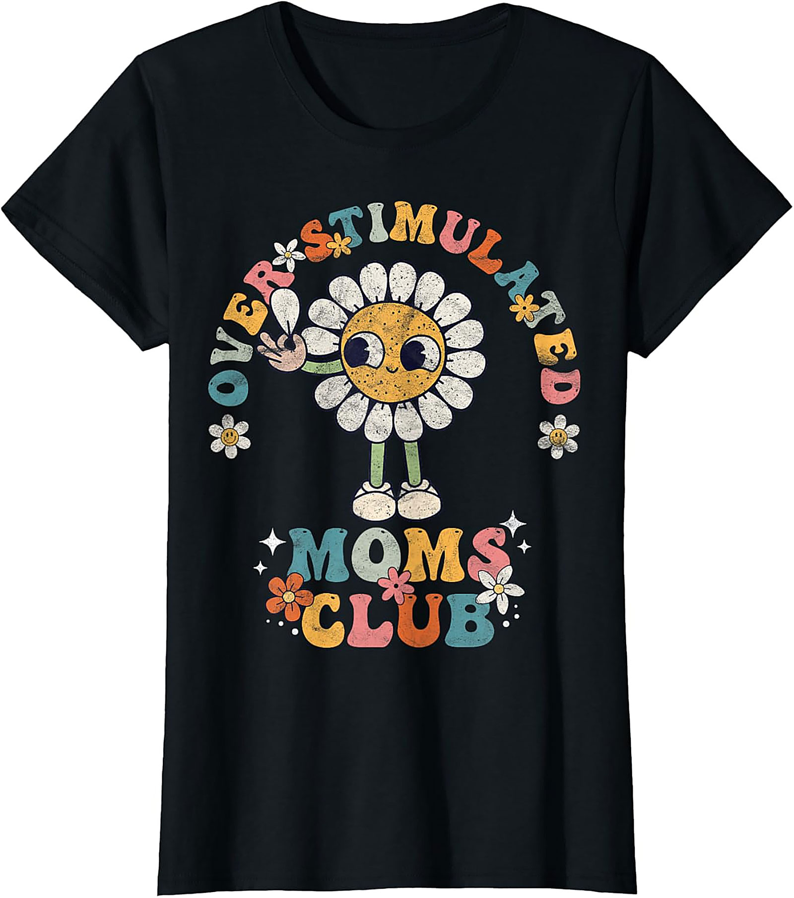 Overstimulated Moms Club T-shirt Retro Funny Graphic Tee