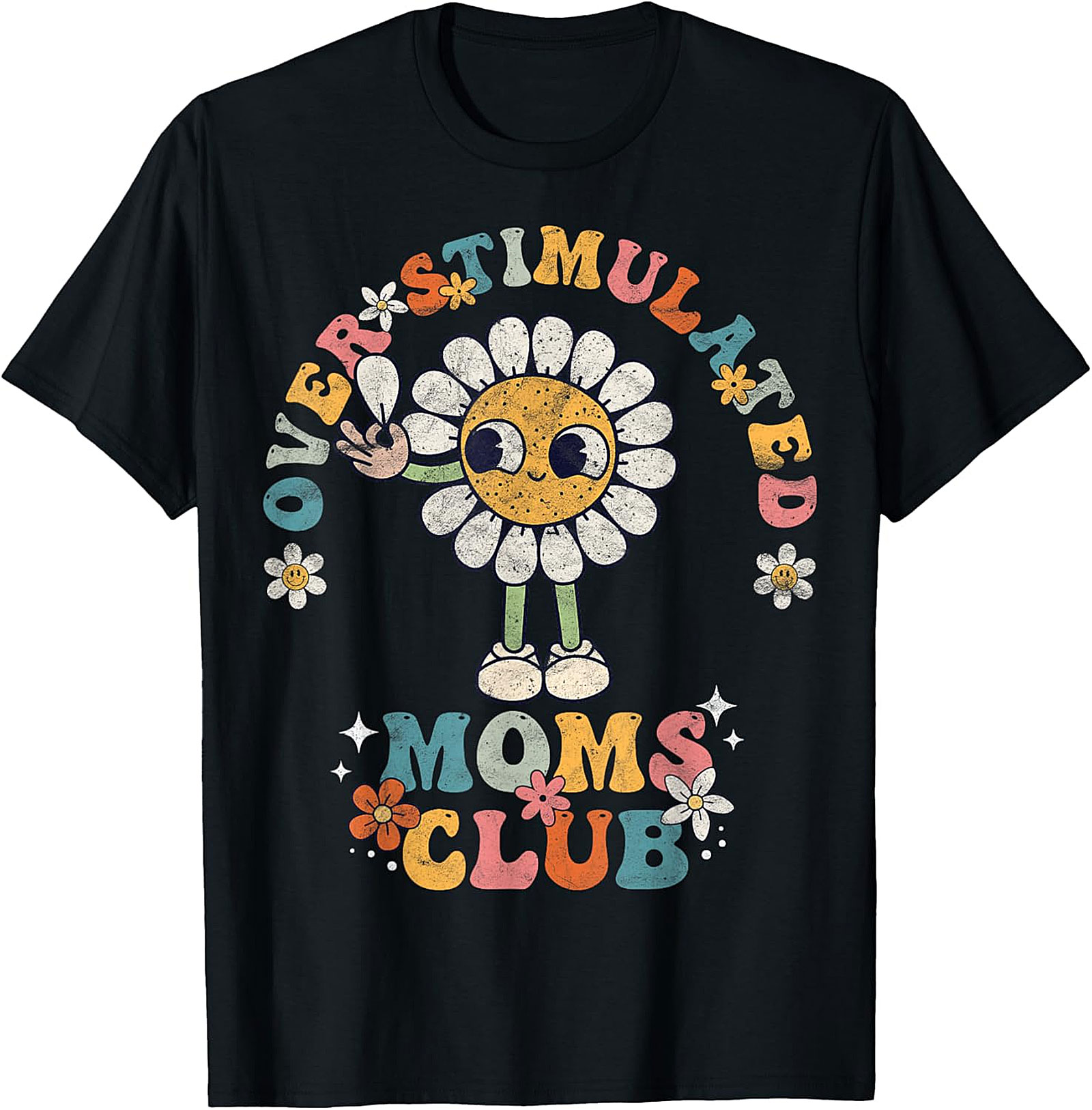 Overstimulated Moms Club T-shirt Retro Funny Graphic Tee