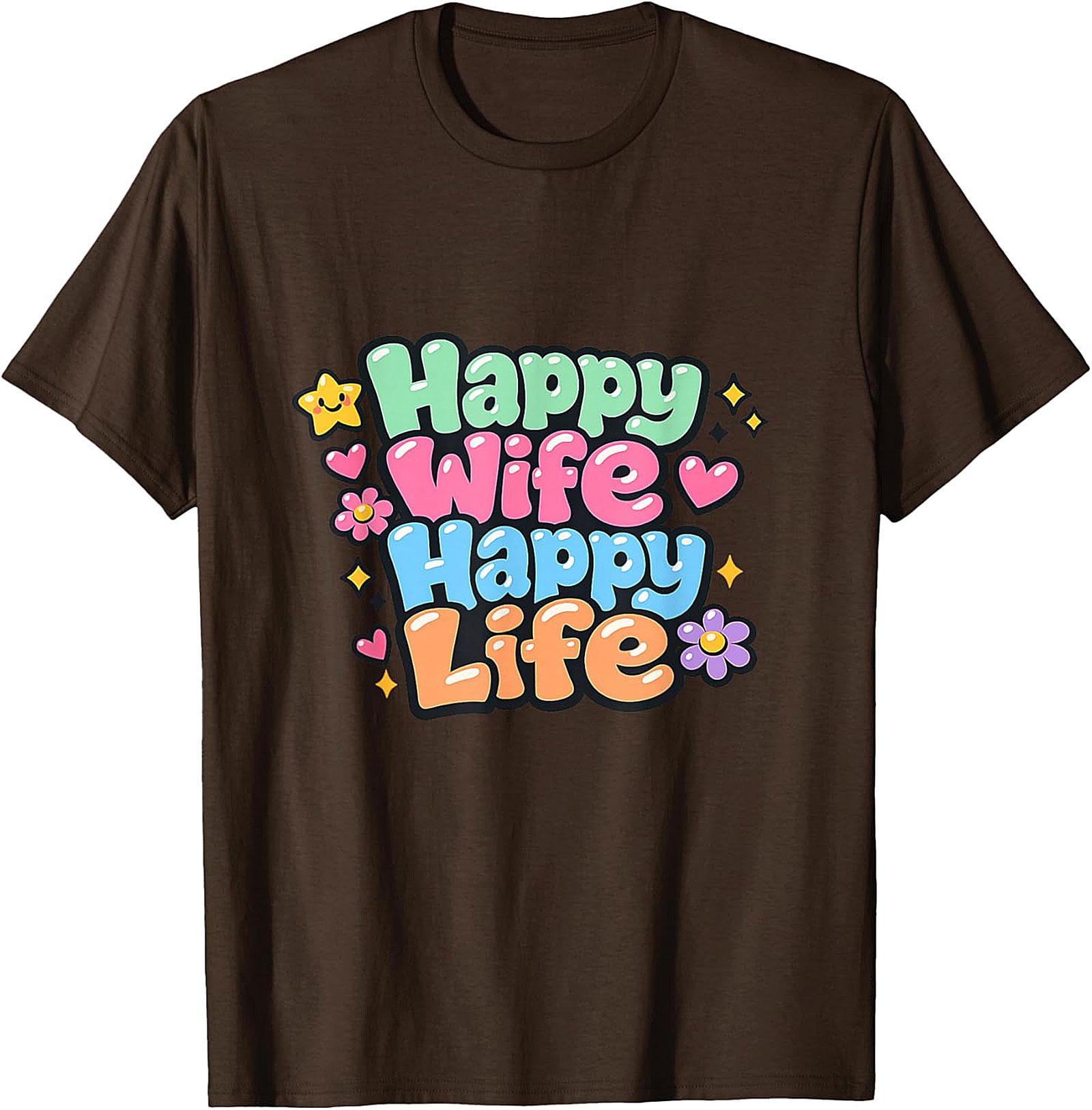 Happy Wife Happy Life T-Shirt | Retro Funny Graphic Tee