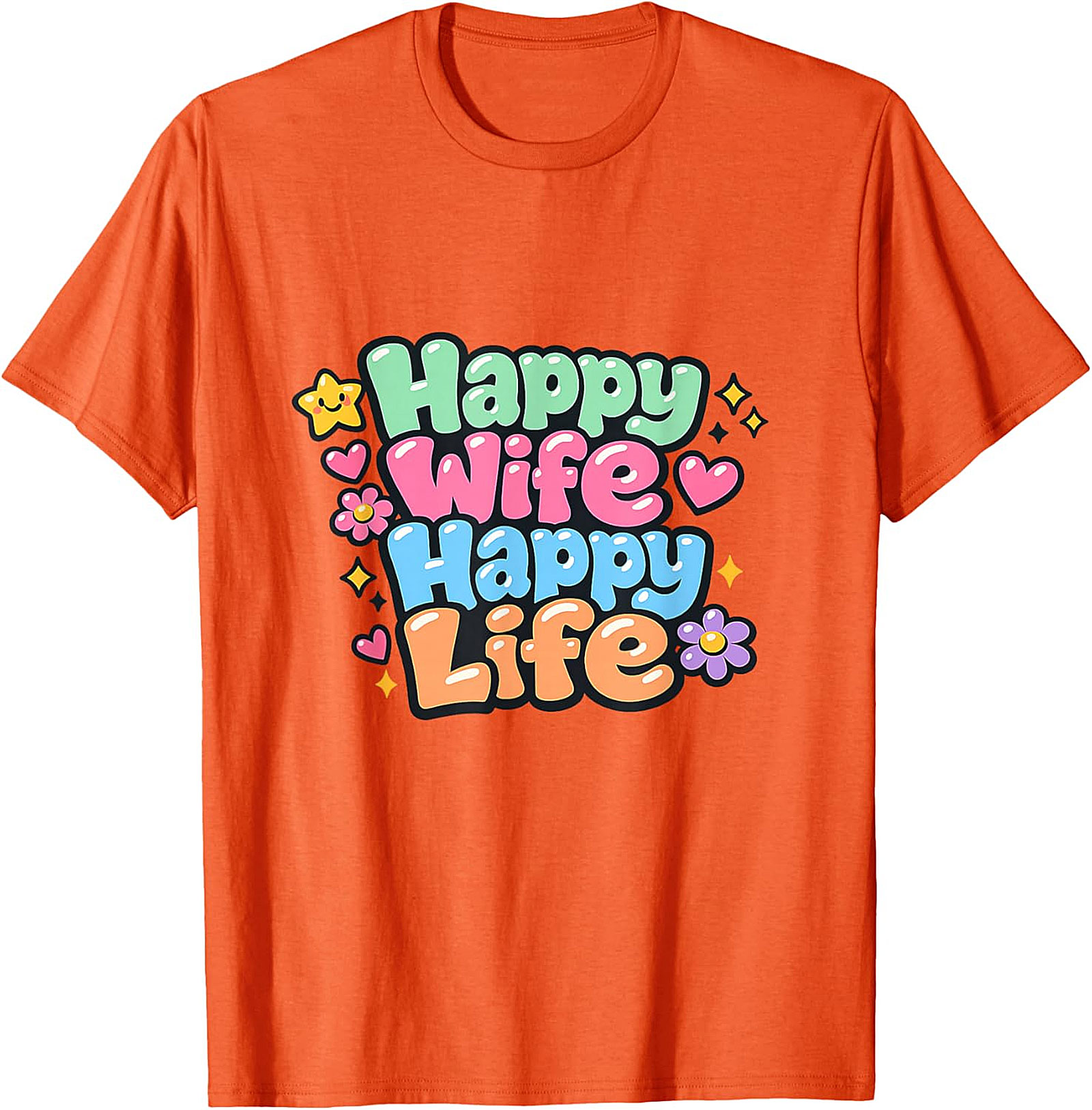 Happy Wife Happy Life T-Shirt | Retro Funny Graphic Tee
